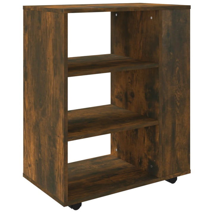 rullebord 60x35x75 cm konstrueret træ røget egetræsfarve