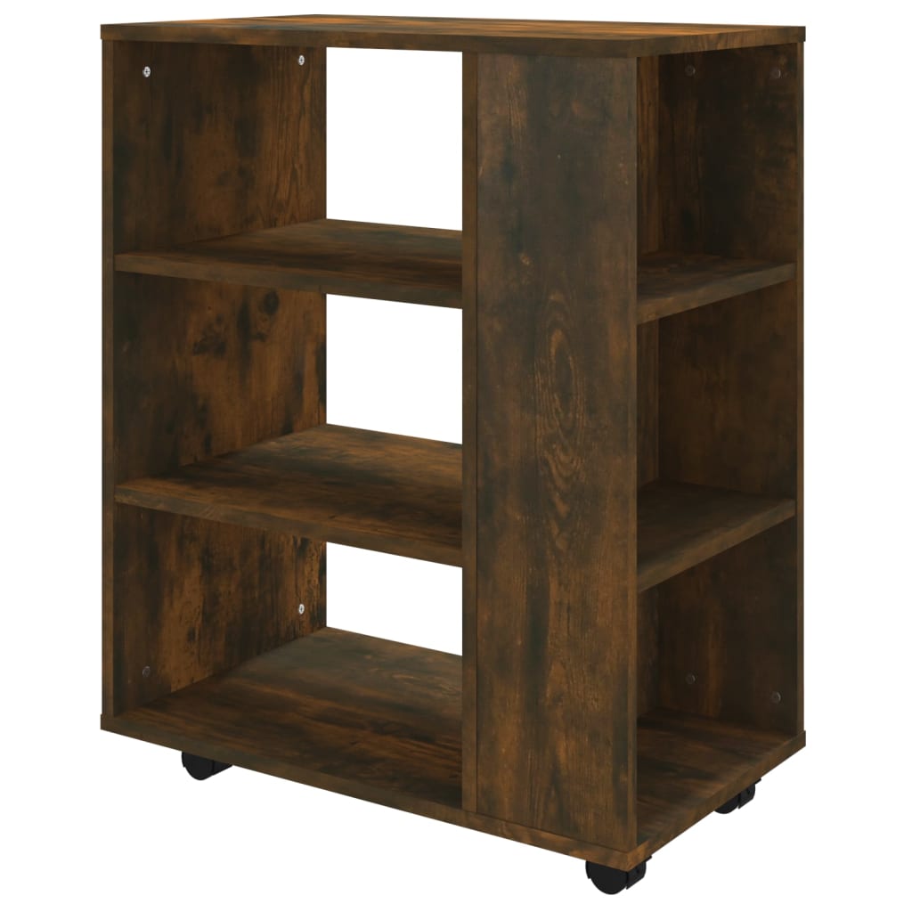 rullebord 60x35x75 cm konstrueret træ røget egetræsfarve