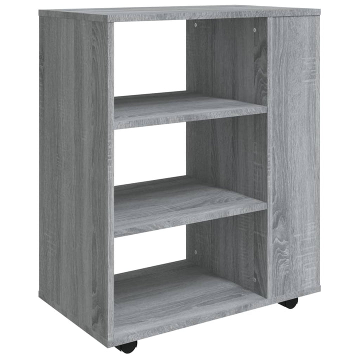 rullebord 60x35x75 cm konstrueret træ grå sonoma-eg