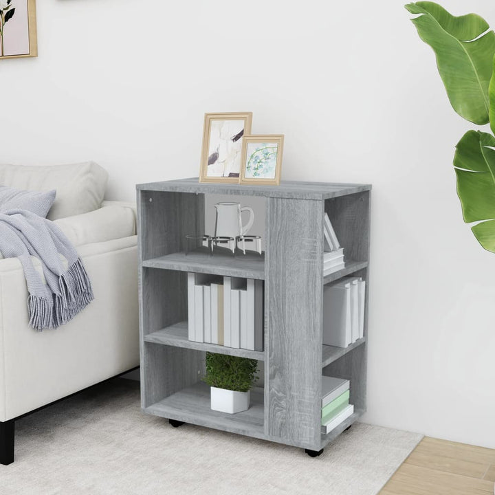 rullebord 60x35x75 cm konstrueret træ grå sonoma-eg