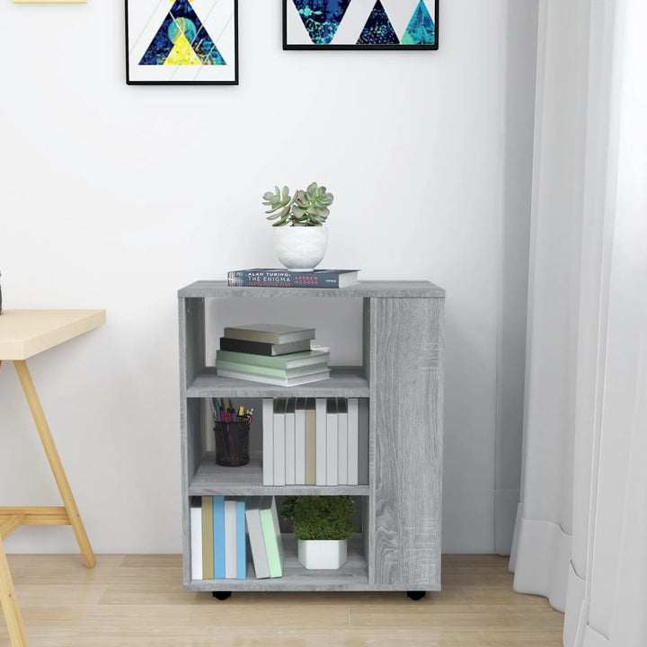 rullebord 60x35x75 cm konstrueret træ grå sonoma-eg