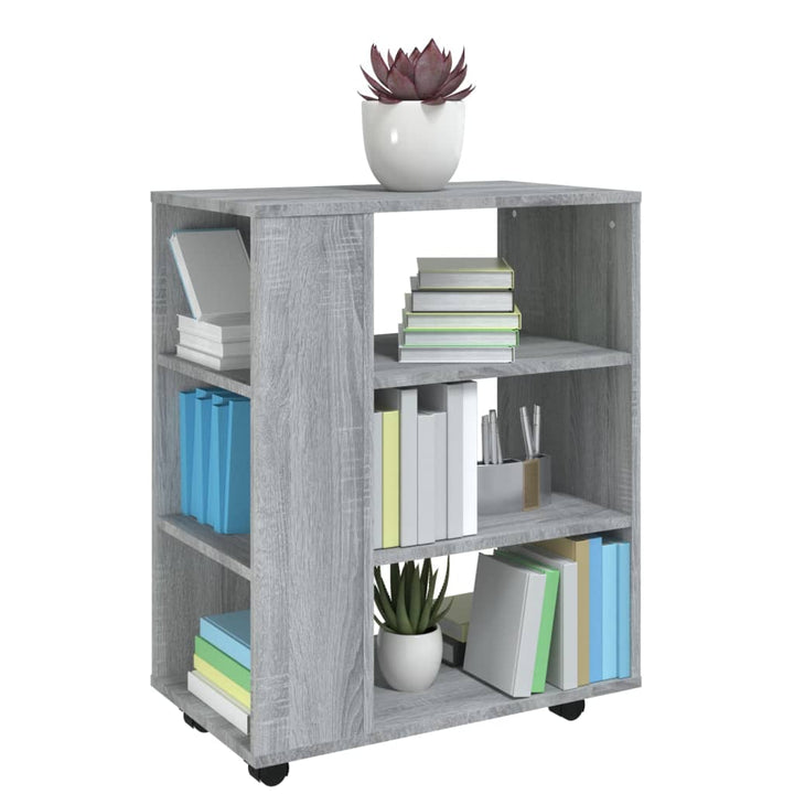 rullebord 60x35x75 cm konstrueret træ grå sonoma-eg