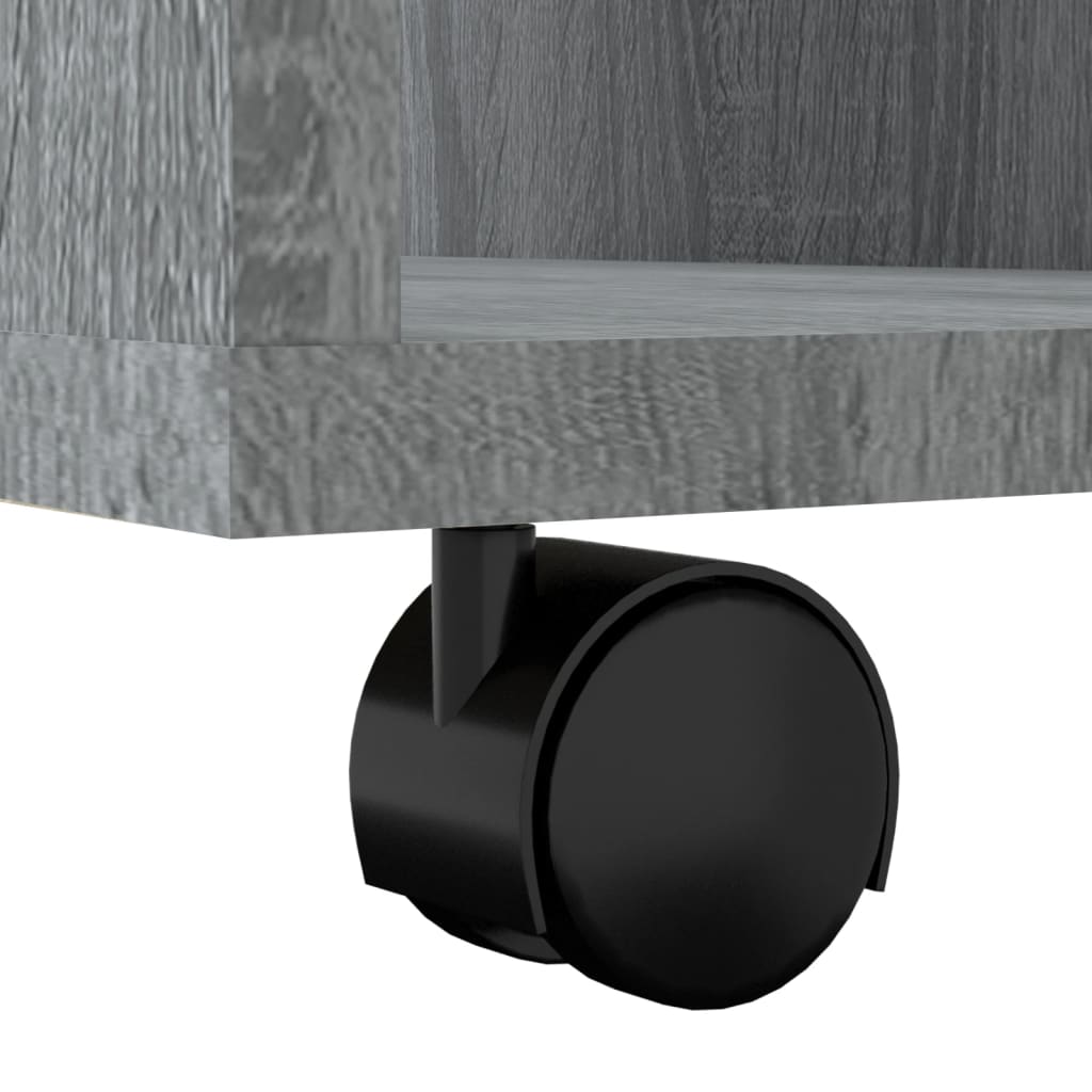 rullebord 60x35x75 cm konstrueret træ grå sonoma-eg
