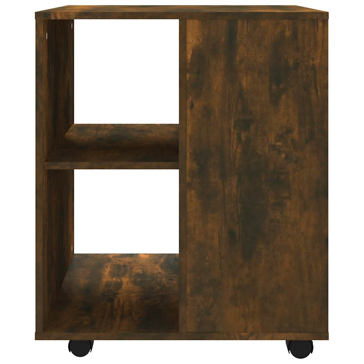 rullebord 60x53x72 cm konstrueret træ røget egetræsfinish