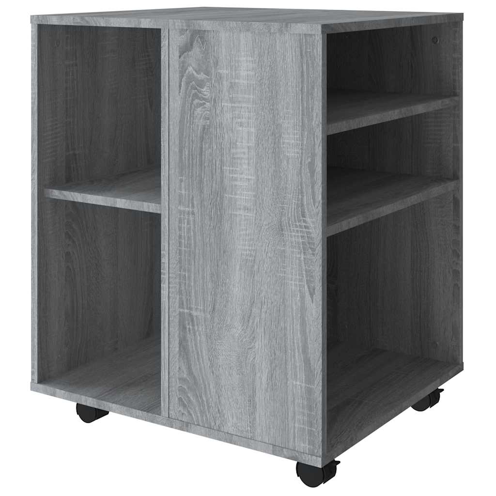 rullebord 60x53x72 cm konstrueret træ grå sonoma-eg