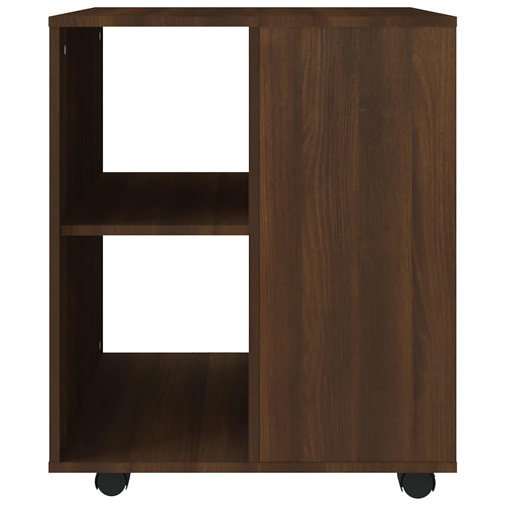 rullebord 60x53x72 cm konstrueret træ brun egetræsfarve
