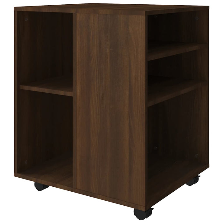 rullebord 60x53x72 cm konstrueret træ brun egetræsfarve