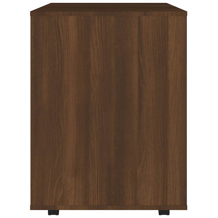rullebord 60x53x72 cm konstrueret træ brun egetræsfarve