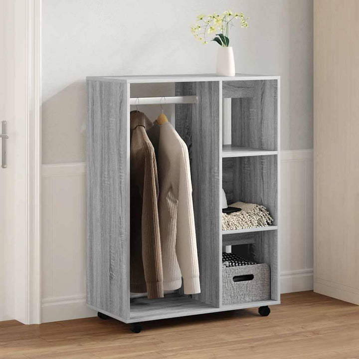 klædeskab 80x40x110 cm konstrueret træ grå sonoma-eg
