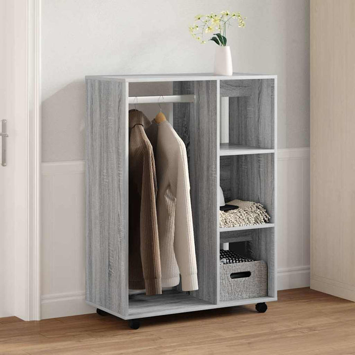 klædeskab 80x40x110 cm konstrueret træ grå sonoma-eg