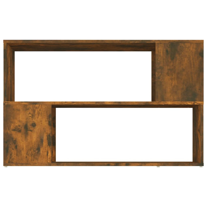 bogreol 100x24x63 cm konstrueret træ røget egetræsfarve