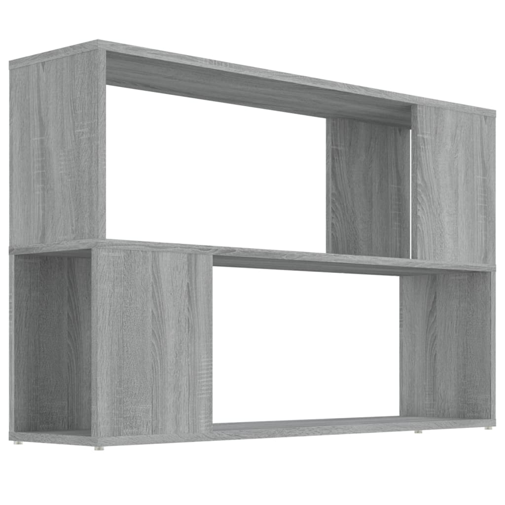 bogreol 100x24x63 cm konstrueret træ grå sonoma-eg