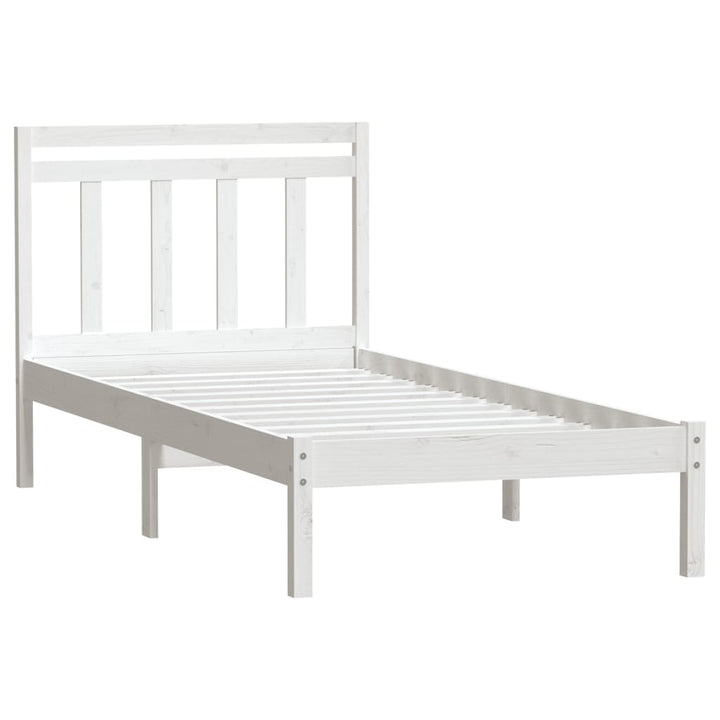 sengeramme 100x200 cm massivt fyrretræ hvid