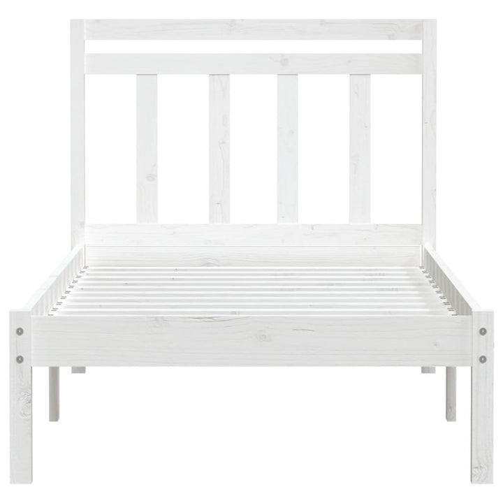 sengeramme 100x200 cm massivt fyrretræ hvid