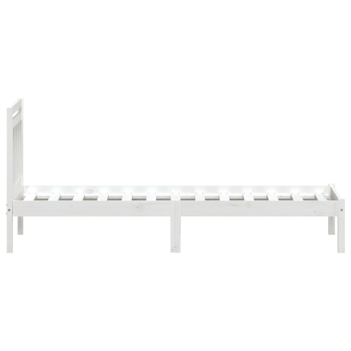sengeramme 100x200 cm massivt fyrretræ hvid