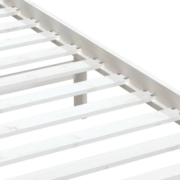 sengeramme 100x200 cm massivt fyrretræ hvid