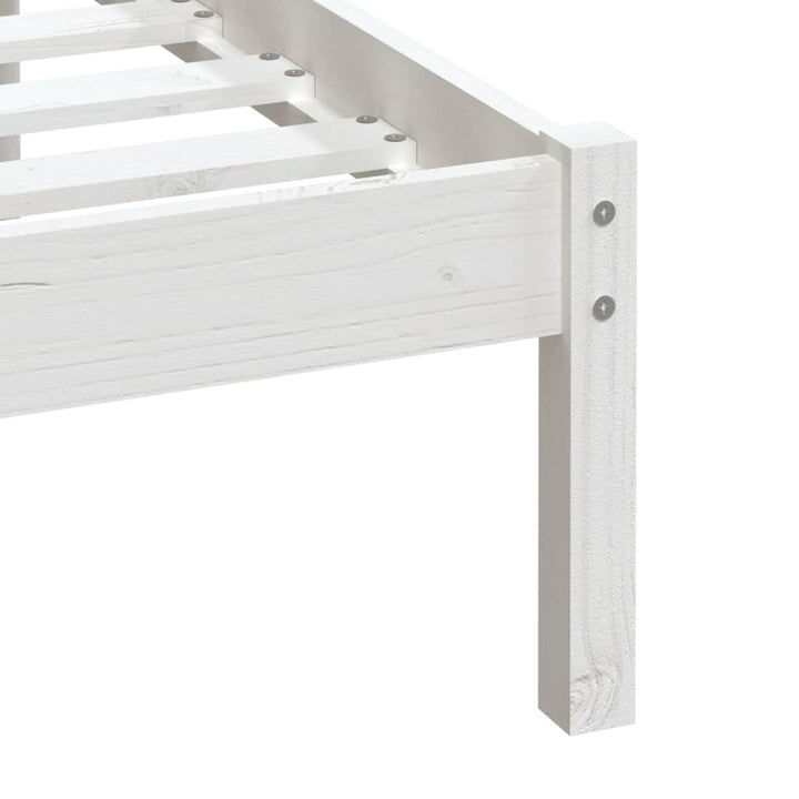 sengeramme 100x200 cm massivt fyrretræ hvid