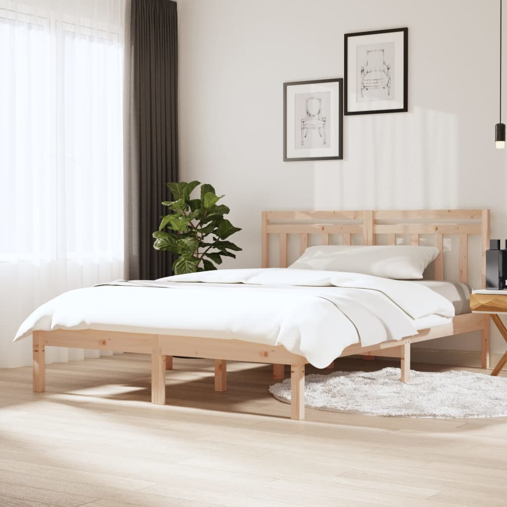 sengeramme 150x200 cm King Size massivt træ