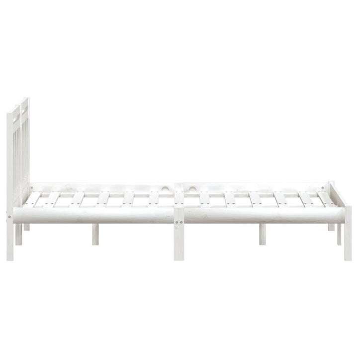 sengeramme 150x200 cm King Size massivt træ hvid