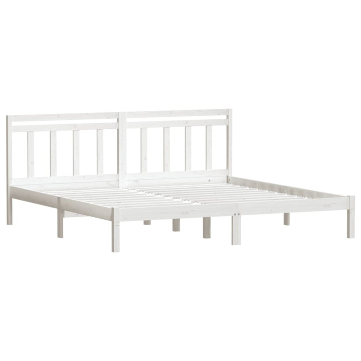 sengeramme 160x200 cm King Size massivt fyrretræ hvid