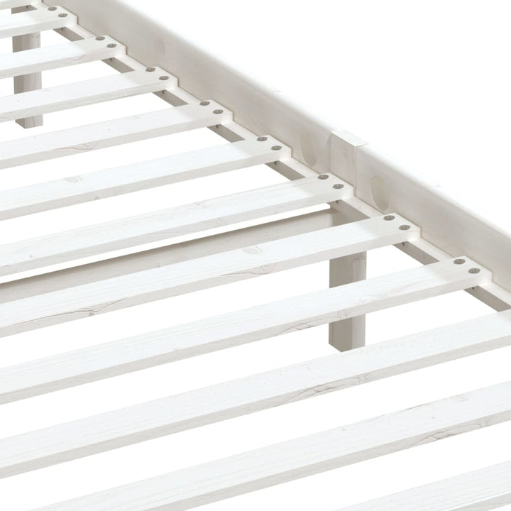 sengeramme 160x200 cm King Size massivt fyrretræ hvid