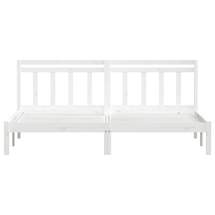 sengeramme 180x200 cm Super King massivt træ hvid