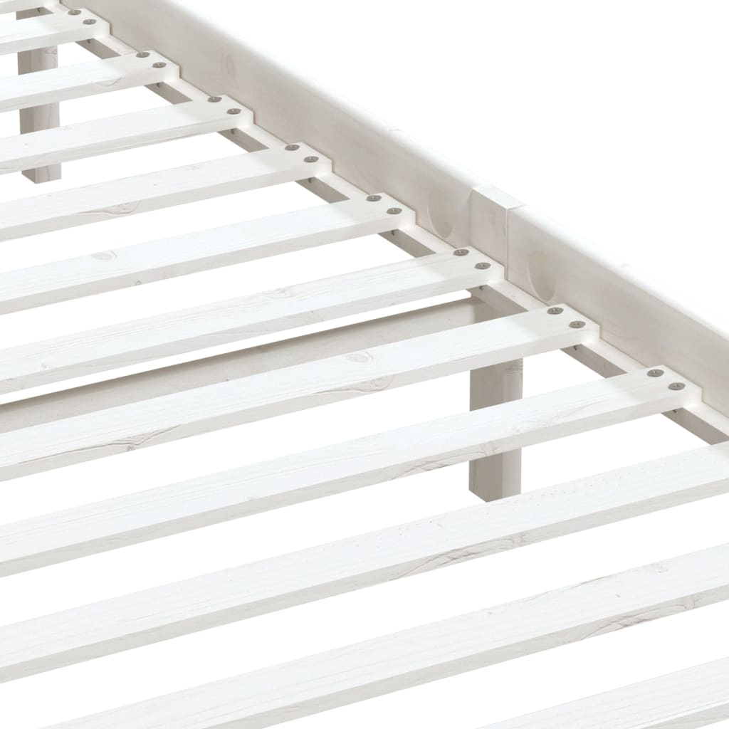 sengeramme 180x200 cm Super King massivt træ hvid