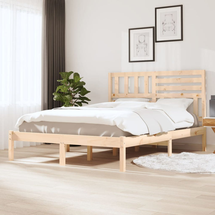 sengeramme 135x190 cm massivt fyrretræ