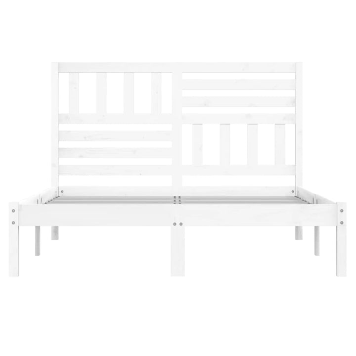 sengeramme 120x200 cm massivt fyrretræ hvid