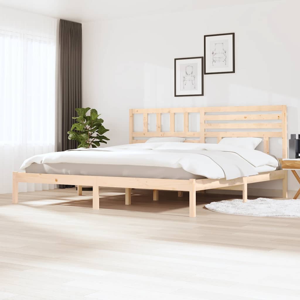 sengeramme 200x200 cm massivt fyrretræ