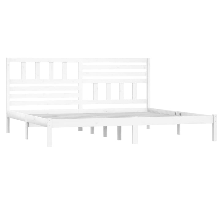 sengeramme 200x200 cm massivt fyrretræ hvid