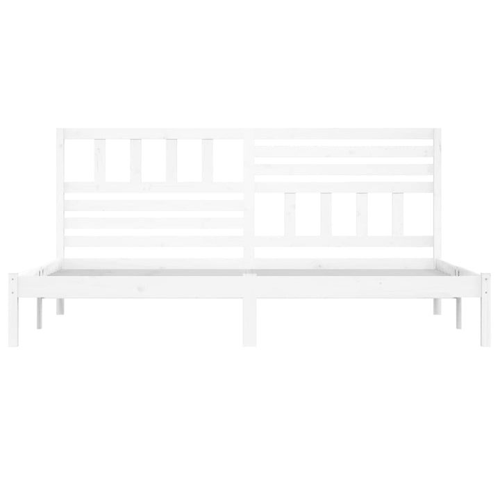 sengeramme 200x200 cm massivt fyrretræ hvid
