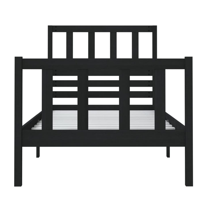 sengeramme 75x190 cm Small Single massivt træ sort