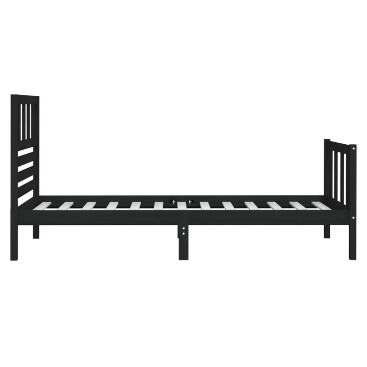sengeramme 75x190 cm Small Single massivt træ sort