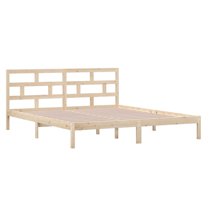 sengeramme 135x190 cm dobbelt massivt træ