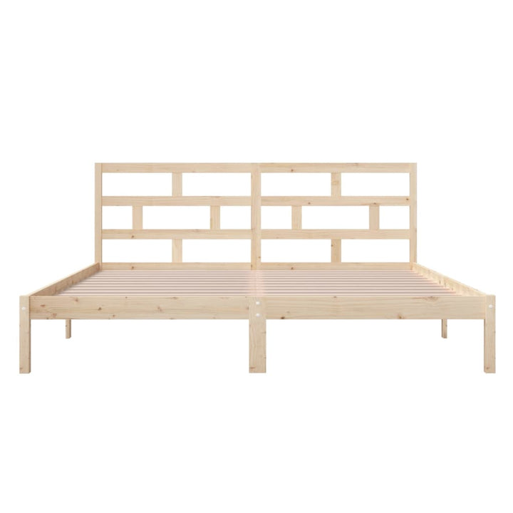 sengeramme 135x190 cm dobbelt massivt træ