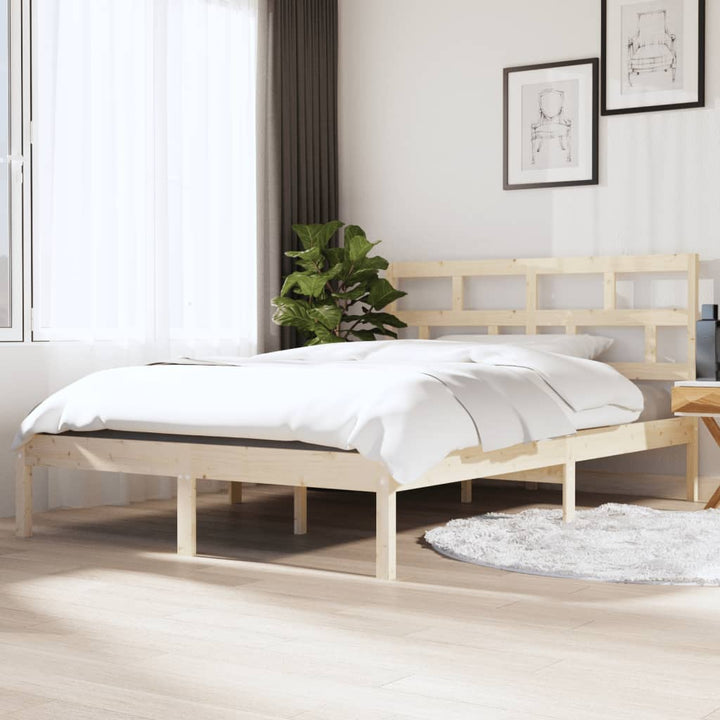 sengeramme 140x190 cm massivt fyrretræ