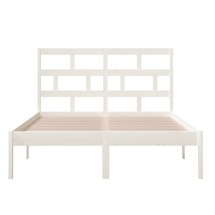 sengeramme 120x200 cm massivt fyrretræ hvid