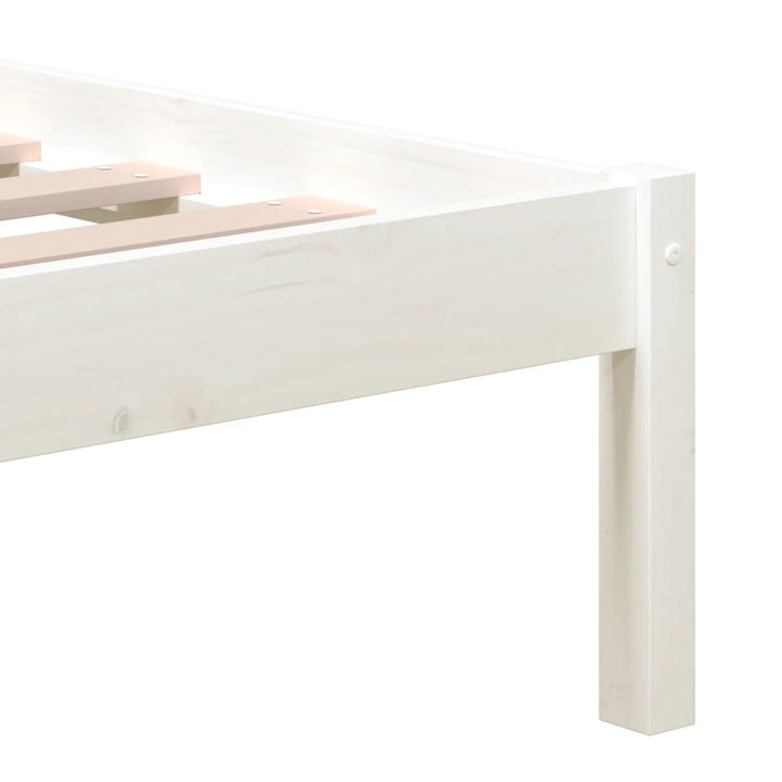 sengeramme 160x200 cm King Size massivt træ hvid