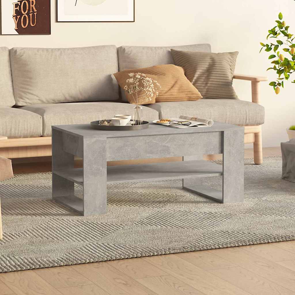 sofabord 102x55x45 cm konstrueret træ betongrå