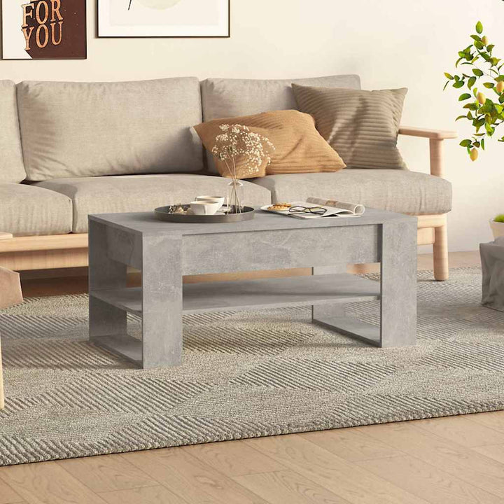 sofabord 102x55x45 cm konstrueret træ betongrå