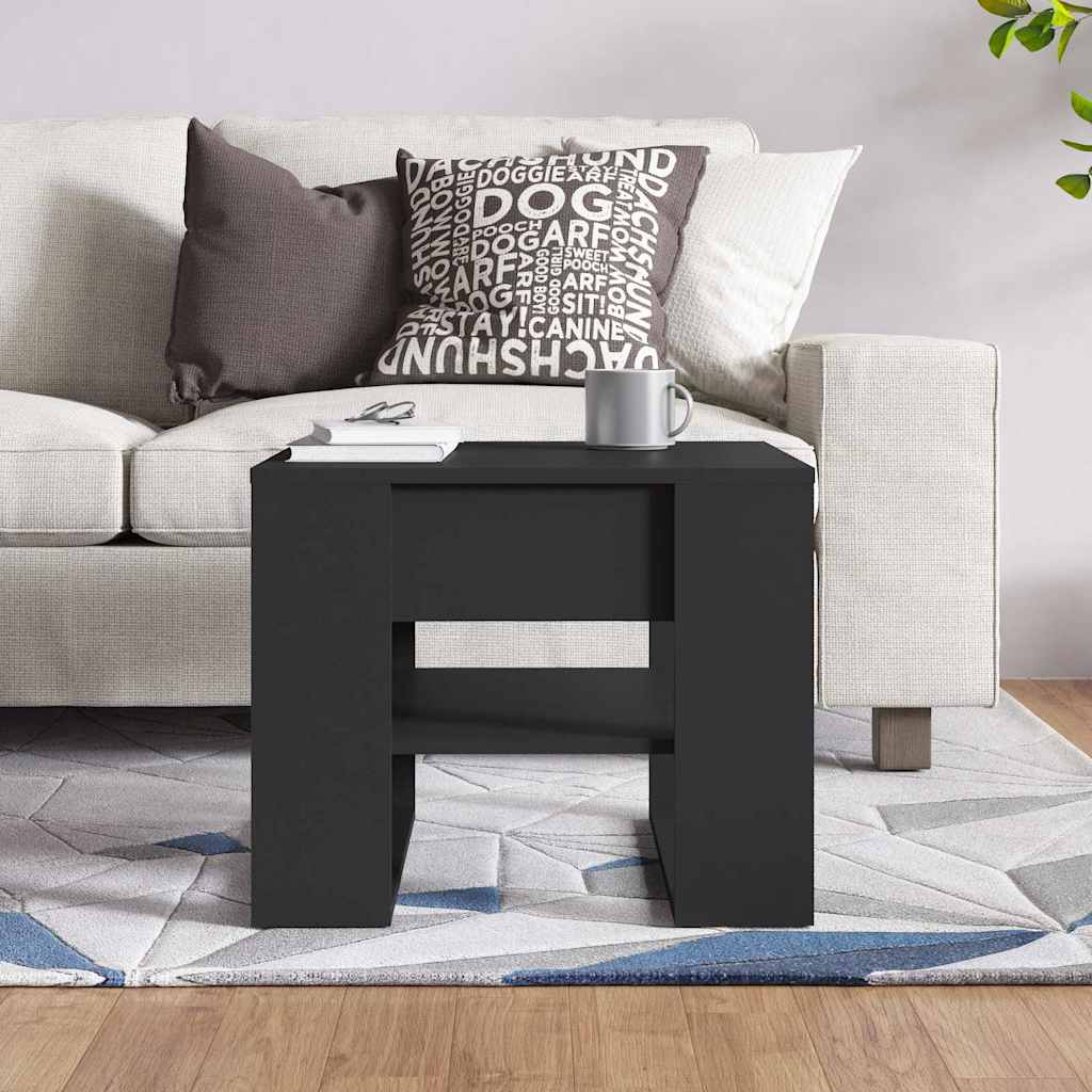 sofabord 55,5x55x45 cm konstrueret træ sort