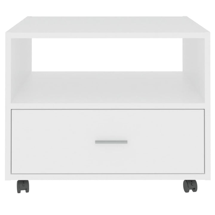 sofabord 55x55x40 cm konstrueret træ hvid
