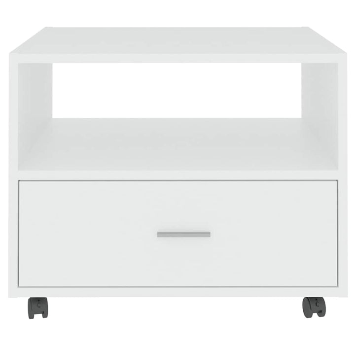 sofabord 55x55x40 cm konstrueret træ hvid