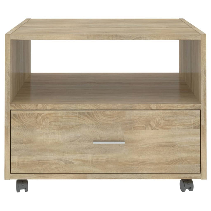 sofabord 55x55x40 cm konstrueret træ sonoma-eg