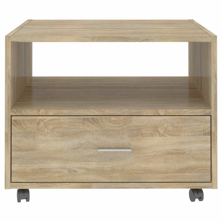 sofabord 55x55x40 cm konstrueret træ sonoma-eg