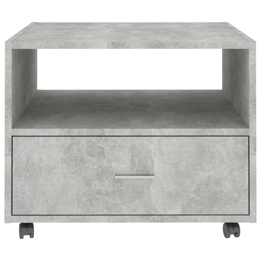 sofabord 55x55x40 cm konstrueret træ betongrå