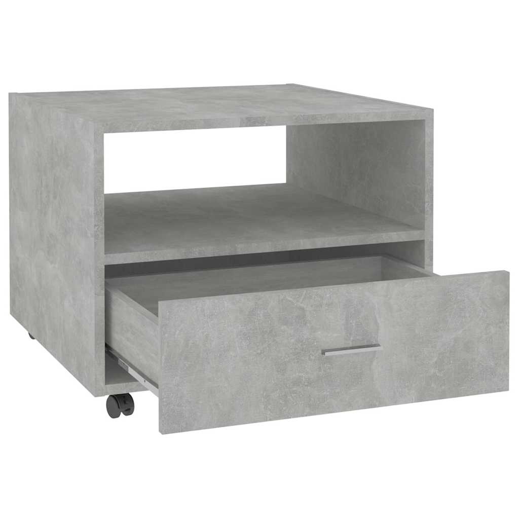 sofabord 55x55x40 cm konstrueret træ betongrå
