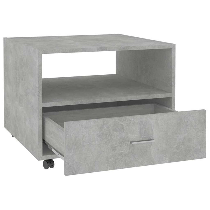 sofabord 55x55x40 cm konstrueret træ betongrå