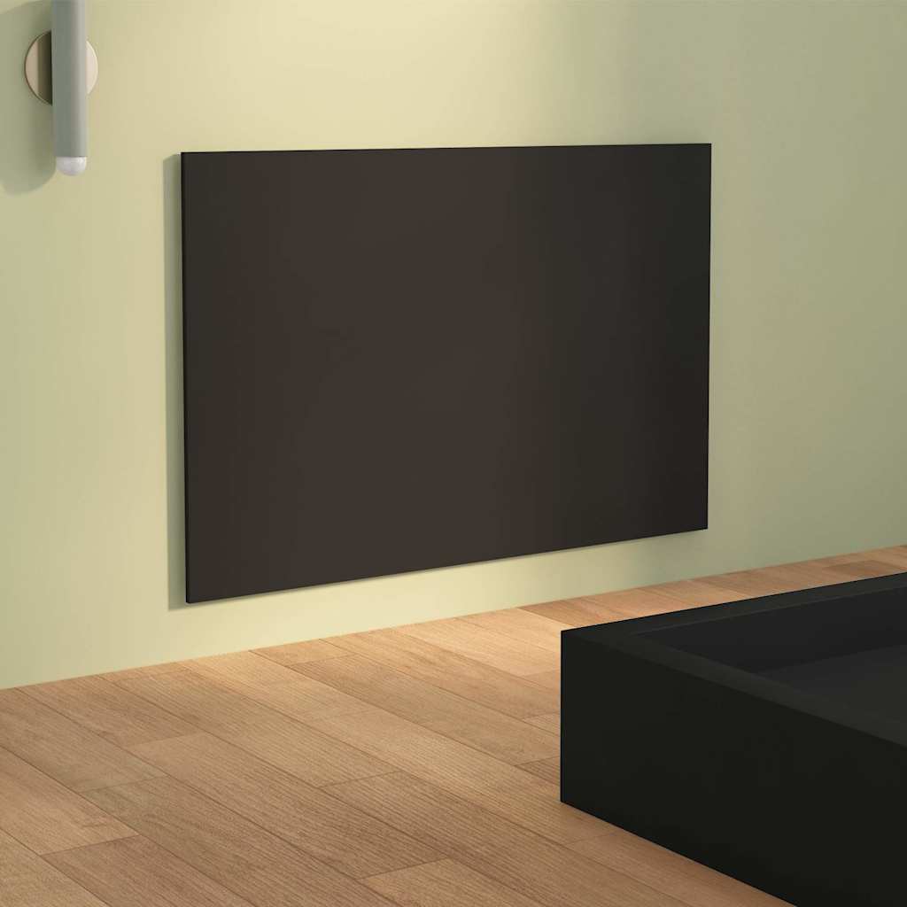 sengegærde 120x1,5x80 cm konstrueret træ sort
